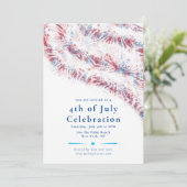 愛国的7月4日お祝いカスタム 招待状 (スタンド正面)