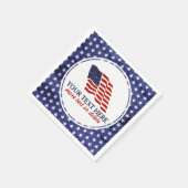 愛国的7月4日アメリカ合衆国国旗カスタム スタンダードカクテルナプキン (角)