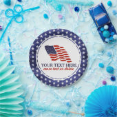 愛国的7月4日アメリカ合衆国国旗カスタム ペーパープレート (パーティー)