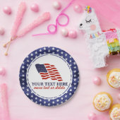 愛国的7月4日アメリカ合衆国国旗カスタム ペーパープレート (パーティー)