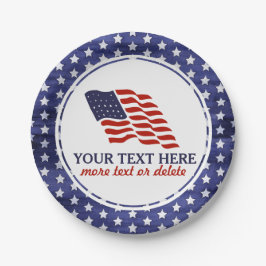 愛国的7月4日アメリカ合衆国国旗カスタム ペーパープレート