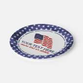 愛国的7月4日アメリカ合衆国国旗カスタム ペーパープレート (アングル)