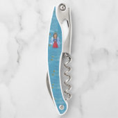 愛国的7月4日エンジェルアメリカ国旗の金ゴールド星 ソムリエナイフ (裏面)