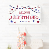 愛国的7月4日カラースター 横断幕 (インサイチュ)