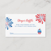 愛国的7月4日ベビーシャワーおむつラッフル エンクロージャーカード (正面)