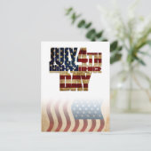 愛国的7月4日国旗のデザイン シーズンポストカード (スタンド正面)