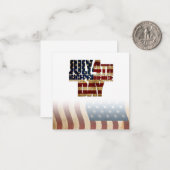 愛国的7月4日国旗のデザイン ノートカード (正面/裏面インサイチュ)