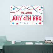 愛国的7月4日星 横断幕 (トレードショー)