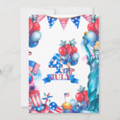 愛国的7月4日BBQパーティー 招待状 (裏面)