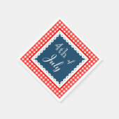 愛国的7月4日BBQピクニックナプキンス スタンダードカクテルナプキン (角)