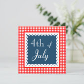 愛国的7月4日BBQピクニック招待状 招待状 (スタンド正面)