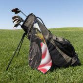 愛国的/イーグル/アメリカ/アメリカ ゴルフタオル (グリーン)