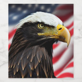 愛国的/イーグル/アメリカ/アメリカ ワインラベル (シングルラベル)