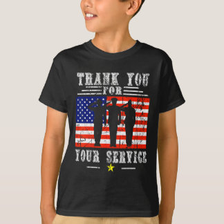 愛国的 - 退役軍人のためのサンクスギビング Tシャツ