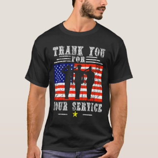 愛国的 - 退役軍人への感謝の気持ち D Tシャツ