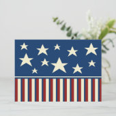 愛国的BBQピクニックサマーパーティの招待状 招待状 (スタンド正面)