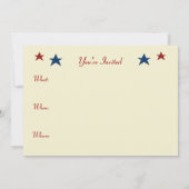 愛国的BBQピクニックサマーパーティの招待状 招待状 (裏面)