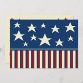 愛国的BBQピクニックサマーパーティの招待状 招待状 (正面/裏面)