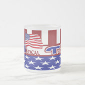 愛国的MT （医療技術者）アメリカ国旗 フロストグラスマグカップ (中央)