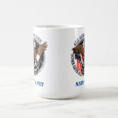 愛国的POW-MIA退役軍人イーグル海軍獣医 コーヒーマグカップ (中央)