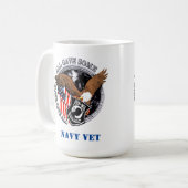 愛国的POW-MIA退役軍人イーグル海軍獣医 コーヒーマグカップ (正面左)