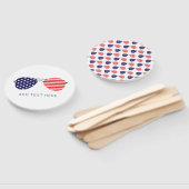 愛国的USAアヴィエーターサングラス独自の文字を追加 ハンドファン (組立なし)