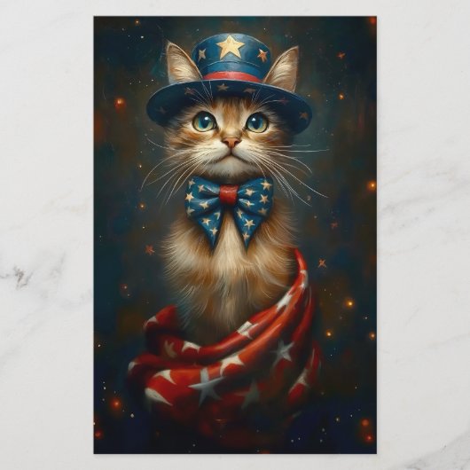 愛国的USAキャットトップハットボウタイCS2クラフト紙 (正面)