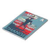 愛国的USAホープのグラフィックアートプリントデザイン ノートパッド (回転)