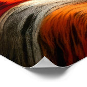 愛国的USA国旗の懸命パステル ポスター (角)