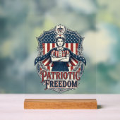 愛国看護師ベクターグラフィックTシャツ_1 アクリルサイン (ニュートラル)
