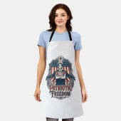 愛国看護師ベクターグラフィックTシャツ_1 エプロン (着用した状態)