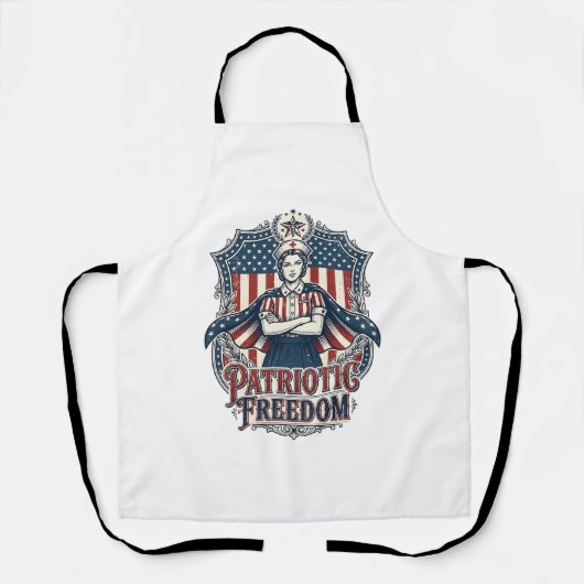 愛国看護師ベクターグラフィックTシャツ_1 エプロン (正面)