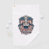 愛国看護師ベクターグラフィックTシャツ_1 ゴルフタオル (インサイチュ)