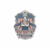愛国看護師ベクターグラフィックTシャツ_1 シール (正面)