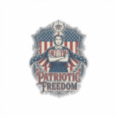 愛国看護師ベクターグラフィックTシャツ_1 シール (正面)