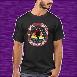 愛国神の国の消防の循環ロゴ Tシャツ