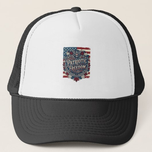 愛国秋の葉ベクターグラフィックTシャツ キャップ (正面)