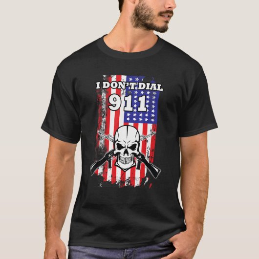 愛国第2改正911をダイヤルしない Tシャツ (正面)