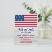 愛国第47月4日パーティー米国国旗 インビテーションポストカード (スタンド正面)