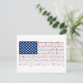 愛国米国フラグすべての50州はがき ポストカード (スタンド正面)