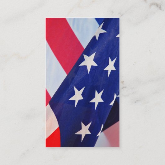 愛国米国国旗の写真祈りの言葉メモリアル コーリングカード (裏面)