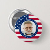 愛国米国国旗カスタムの2写真記念 缶バッジ (正面&裏面)