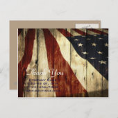 愛国素朴的アメリカの木の建築 ポストカード (正面/裏面)