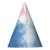 愛国絞り染めレッドブルーパーソナライズされたパーティー パーティーハット (裏面)