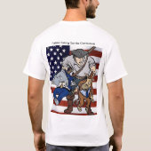 愛国者が共産主義者を追放する！ Tシャツ (裏面)