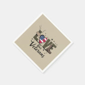 愛国者たちを称えよう ヴェテランズ・デイ 誇りある軍人の日 スタンダードカクテルナプキン (角)