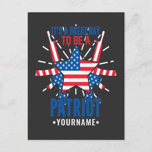 愛国者である今日は最高の日だ ポストカード (正面)