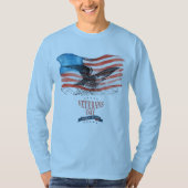 愛国者と覚えられたライトブルー Tシャツ (正面)