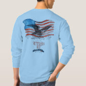 愛国者と覚えられたライトブルー Tシャツ (裏面)