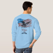 愛国者と覚えられたライトブルー Tシャツ (裏面フル)